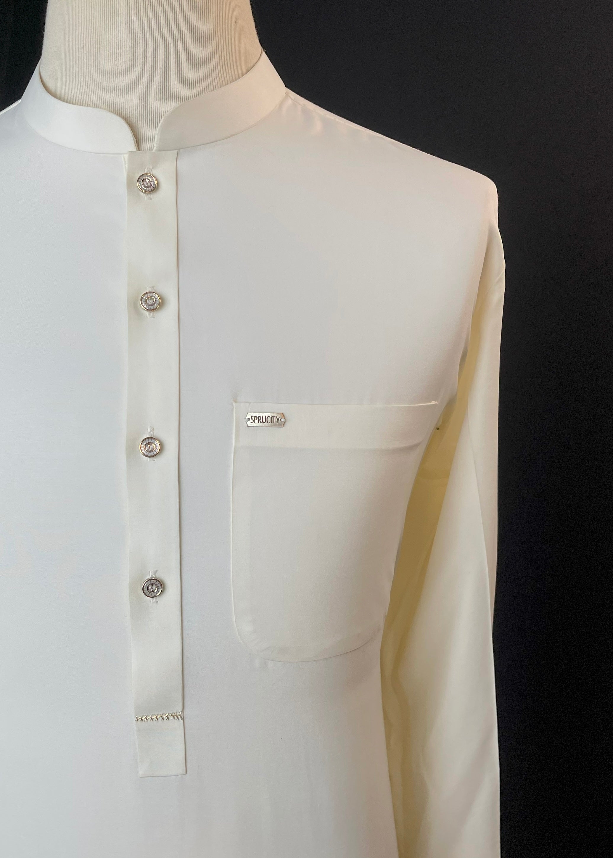 Ivory Glow Shalwar Kameez Wash & Wear (Boski)