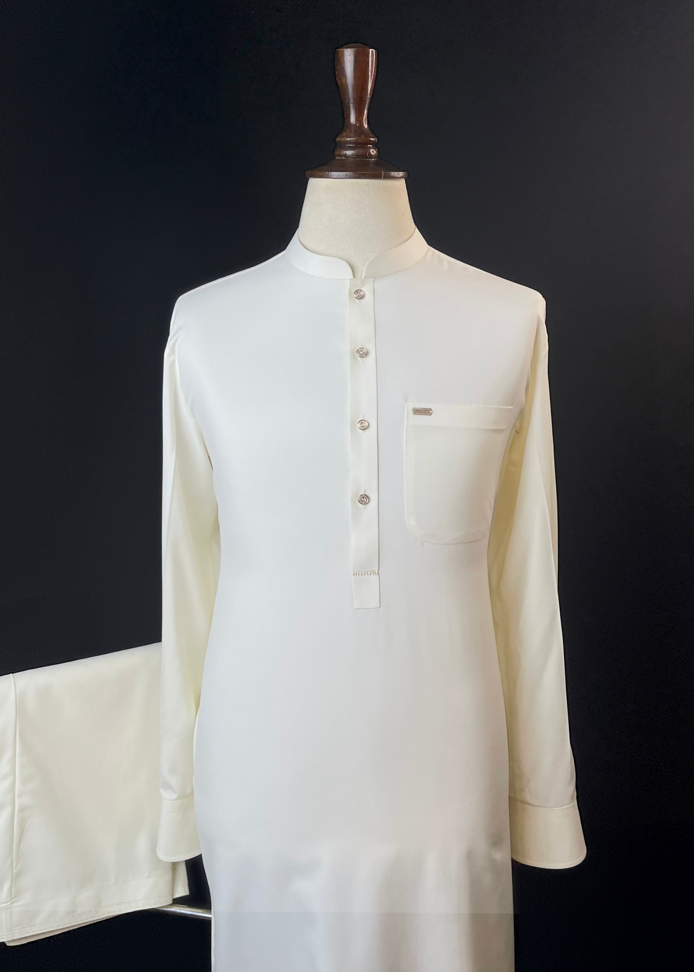 Ivory Glow Shalwar Kameez Wash & Wear (Boski)