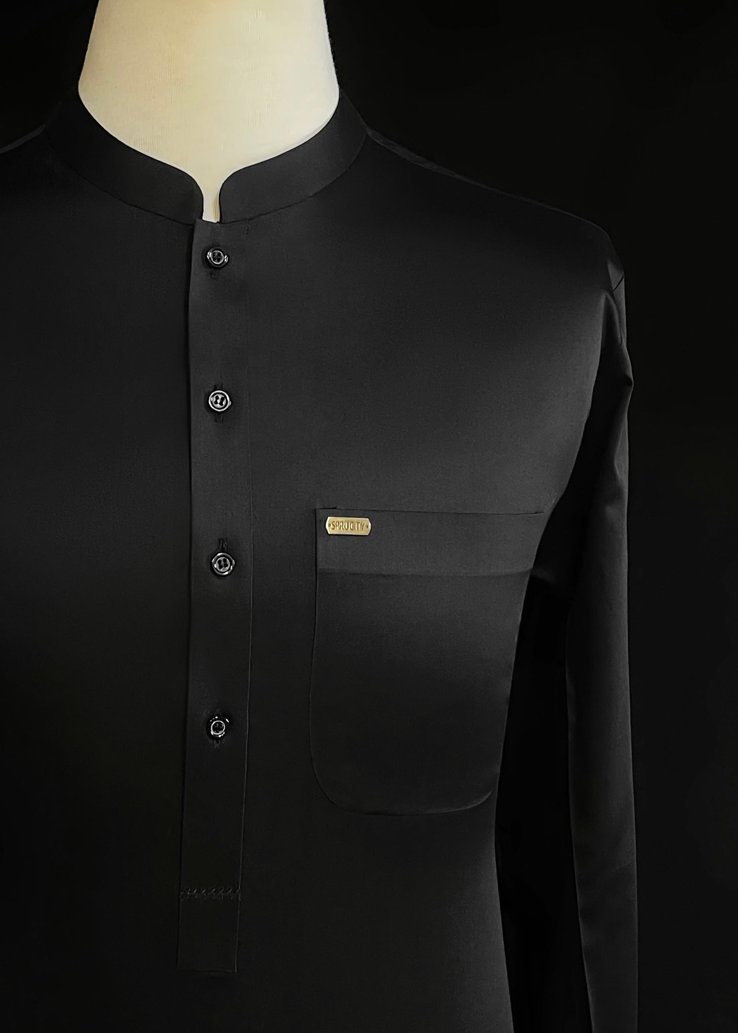 Black Shalwar Kameez (Wash & Wear)