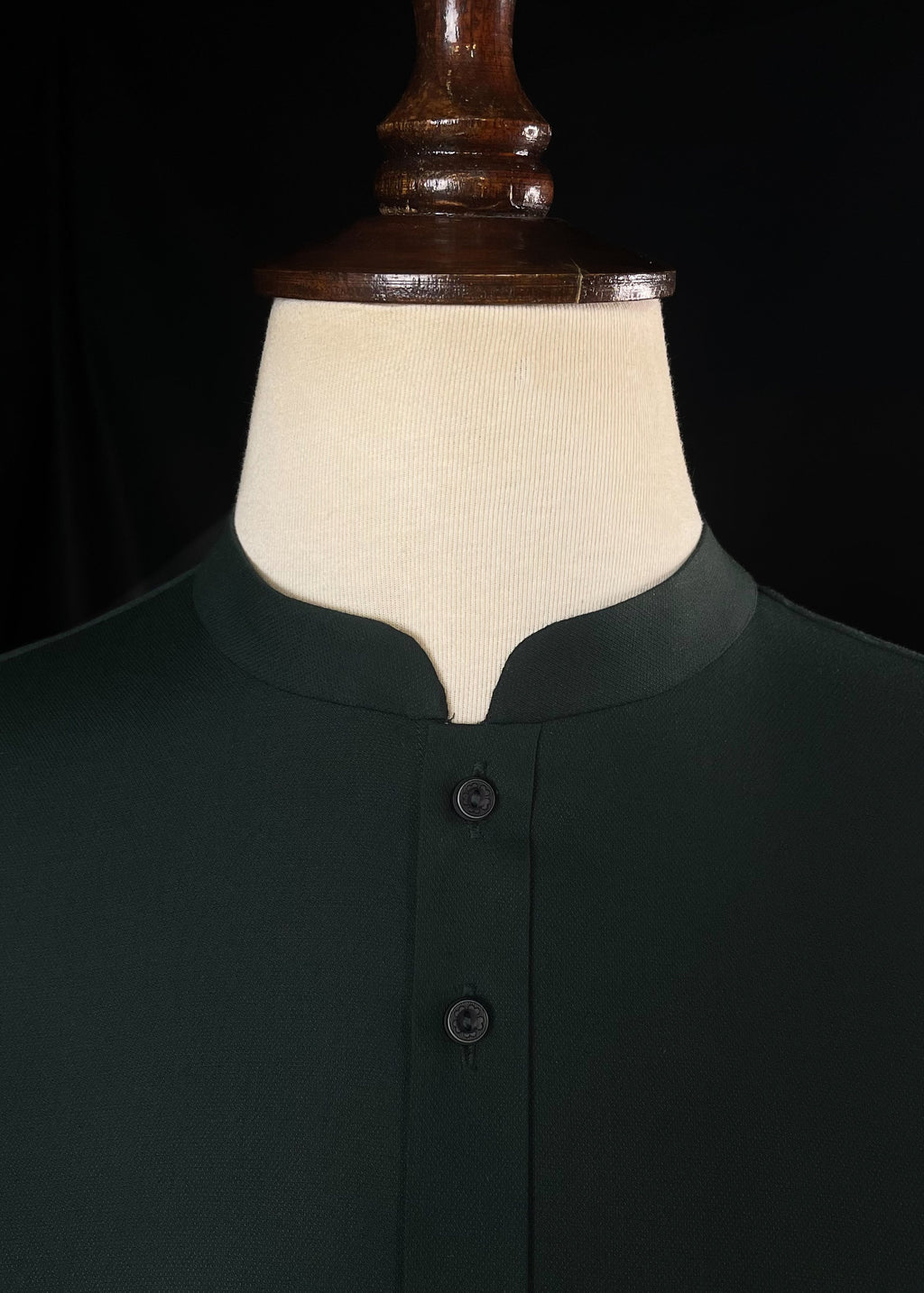 Dark Emerald Green Shalwar Kameez (Wash & Wear)