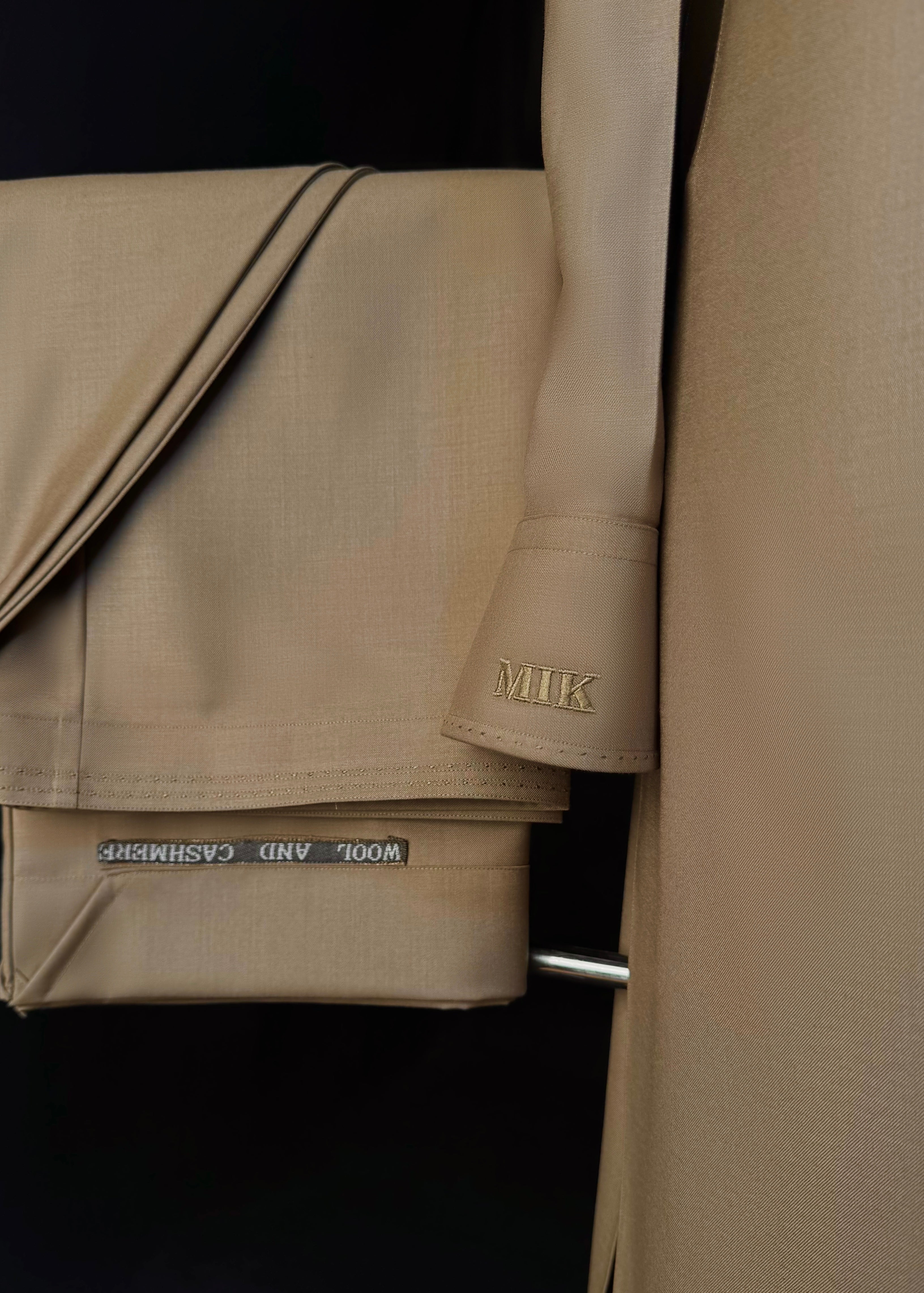 Desert Sand Shalwar Kameez In Imported Suiting Fabric (Winter Collection)