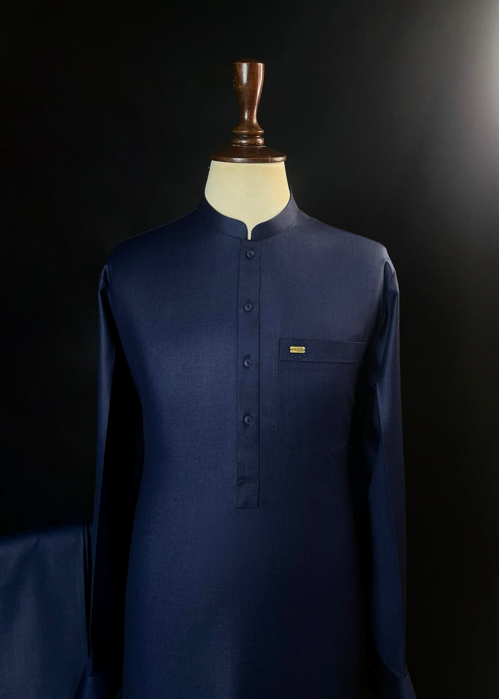 Royal Blue Shalwar Kameez In Imported Suiting Fabric (Winter Collection)