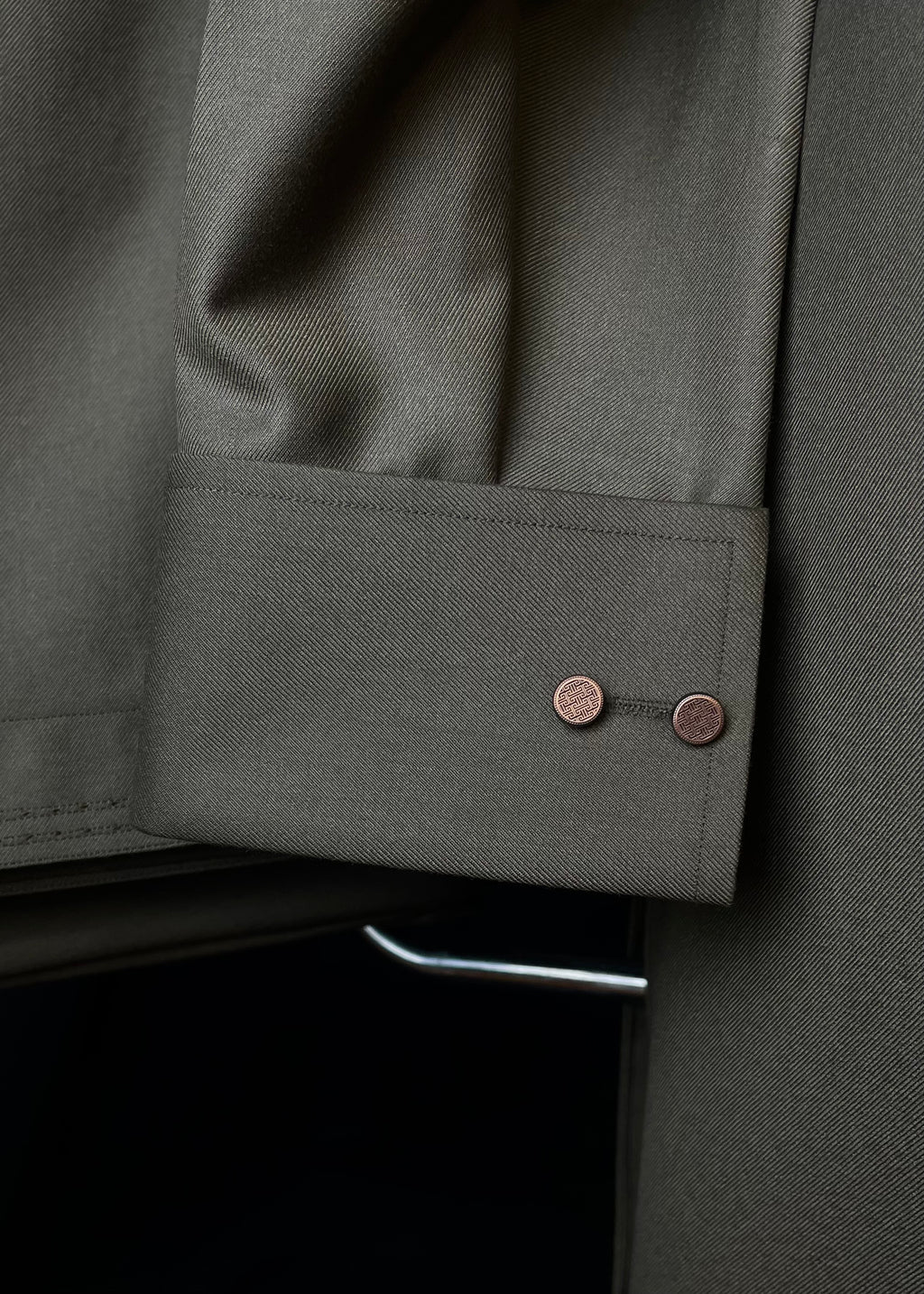 Earthy Olive Green Shalwar Kameez In Imported Suiting Fabric (Winter Collection)