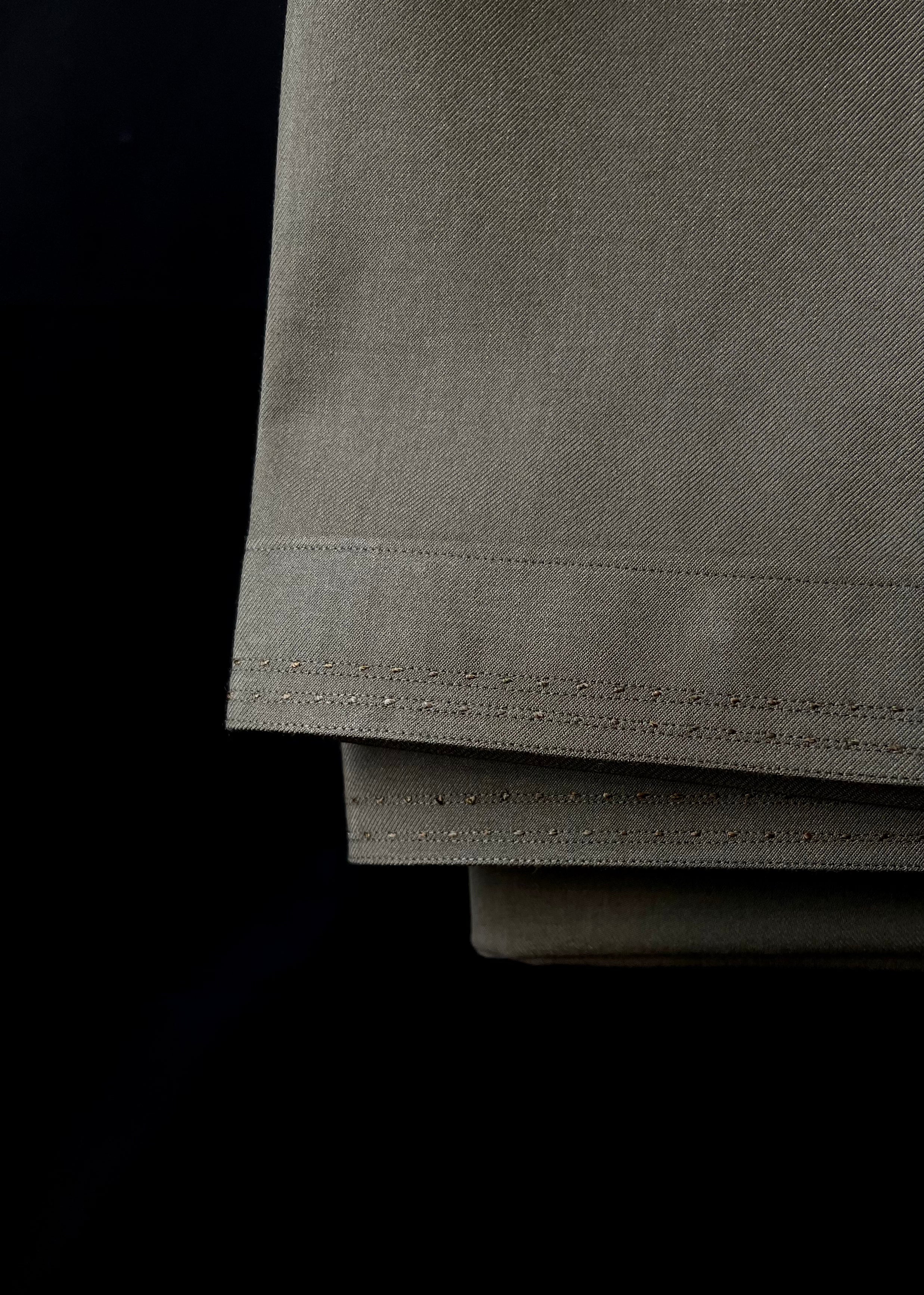 Earthy Olive Green Shalwar Kameez In Imported Suiting Fabric (Winter Collection)