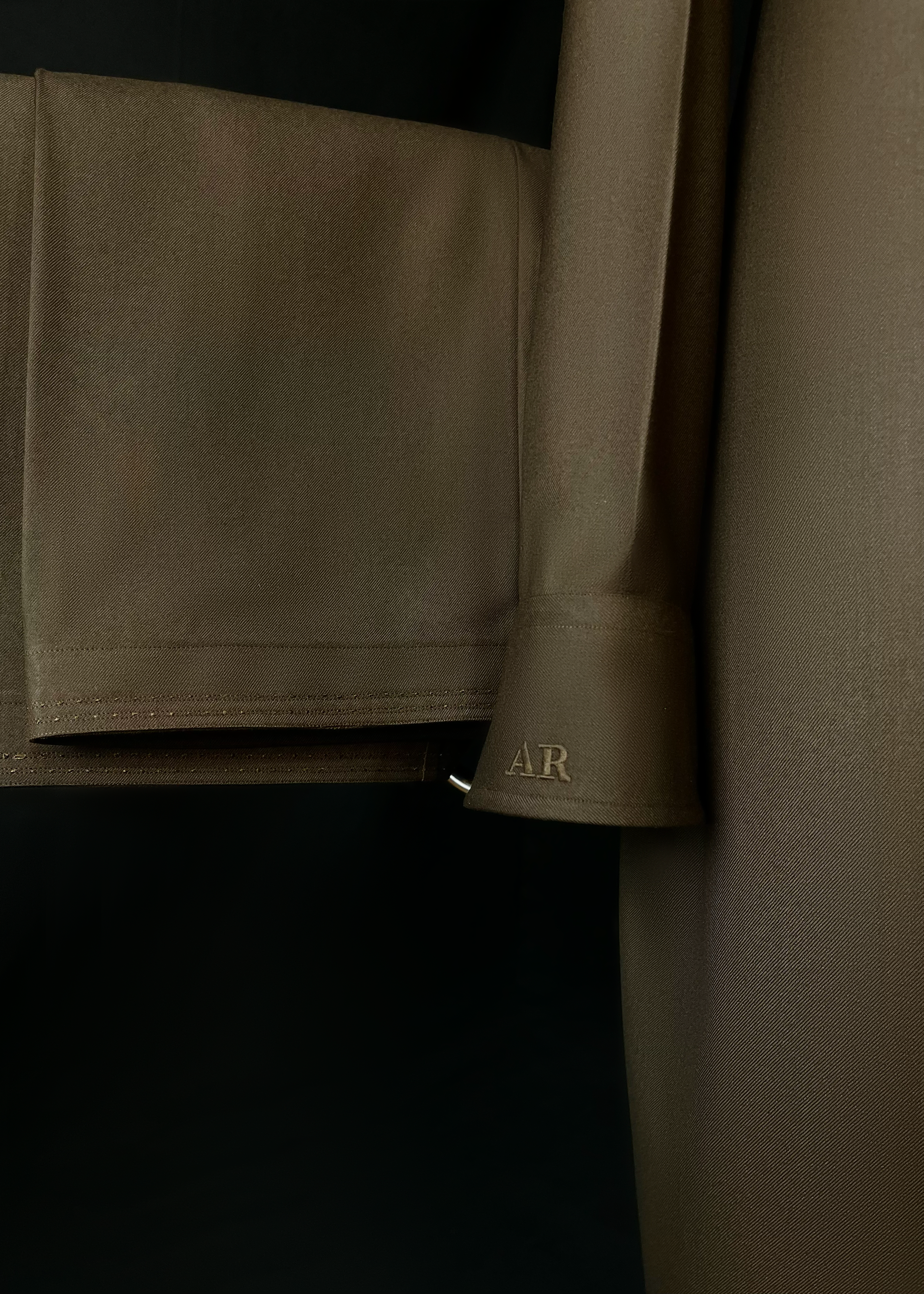 Deep Brown Shalwar Kameez In Imported Suiting Fabric (Winter Collection)