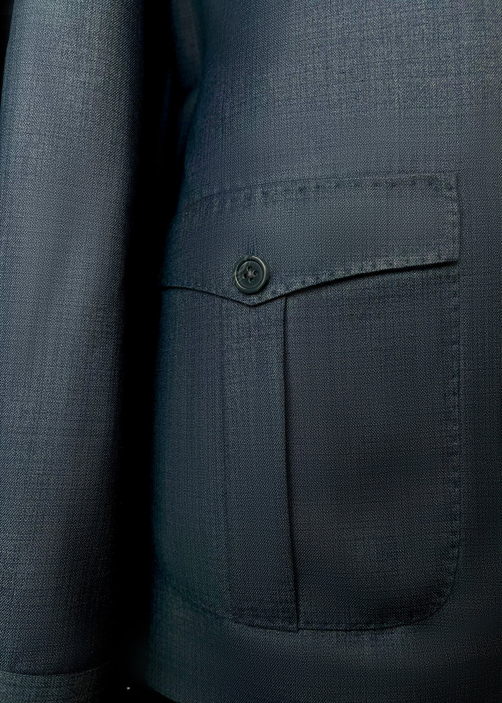 Midnight Steel Bespoke Safari Suit