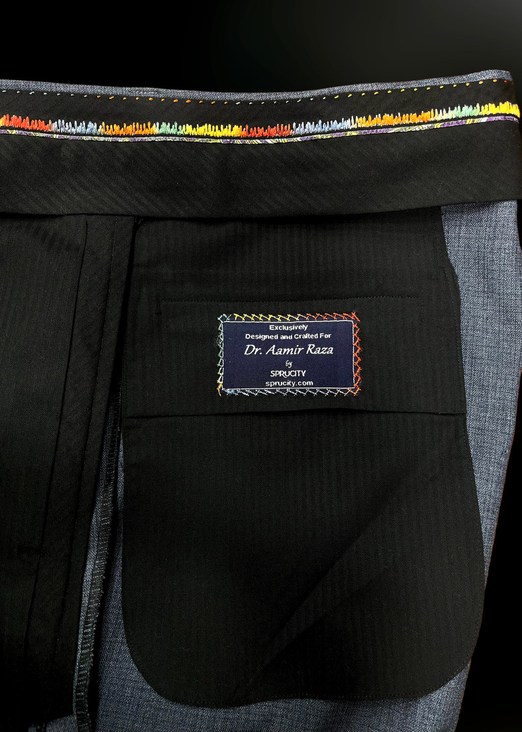 Midnight Steel Bespoke Safari Suit