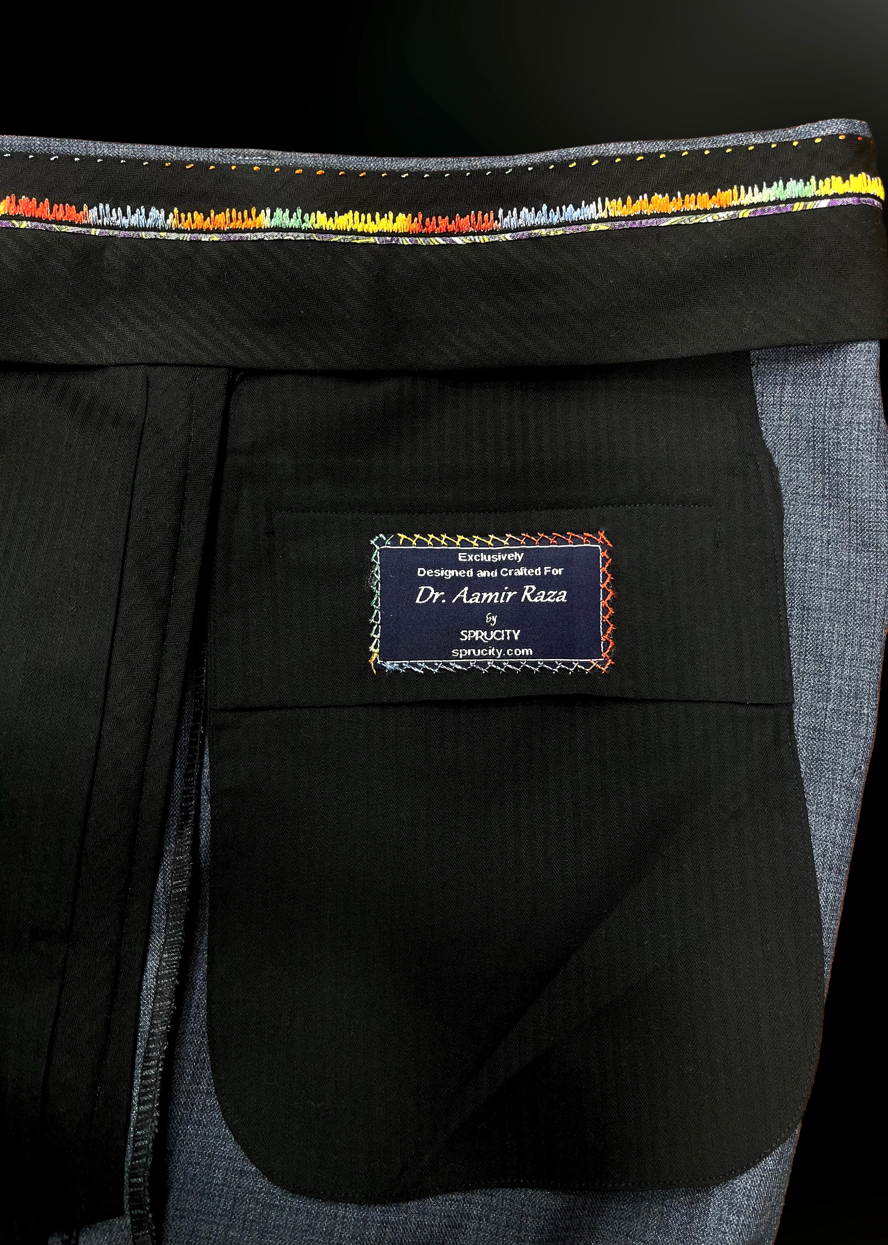 Midnight Steel Bespoke Safari Suit