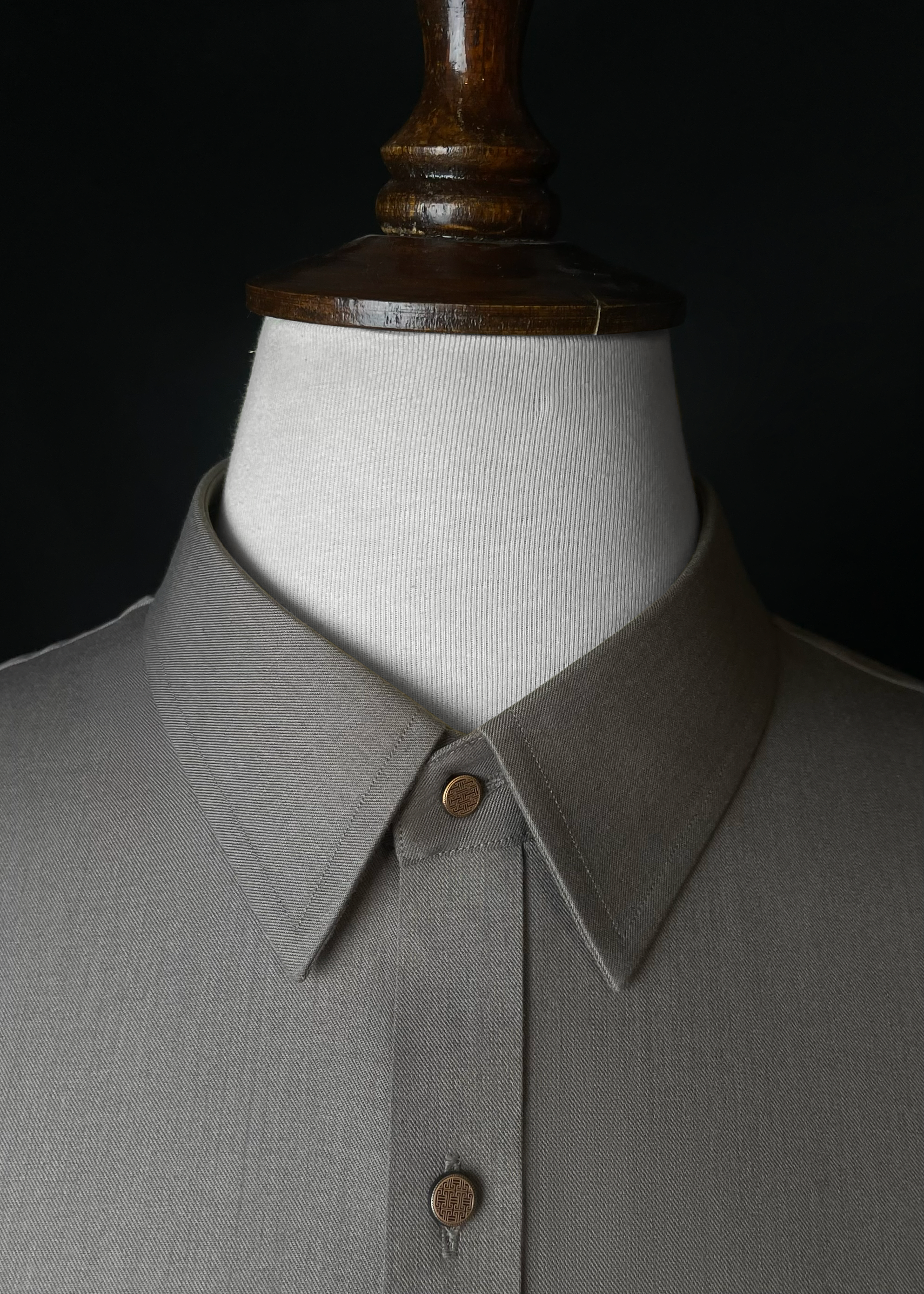 Soft Ash Grey Shalwar Kameez In Suiting Fabric (Winter Collection)