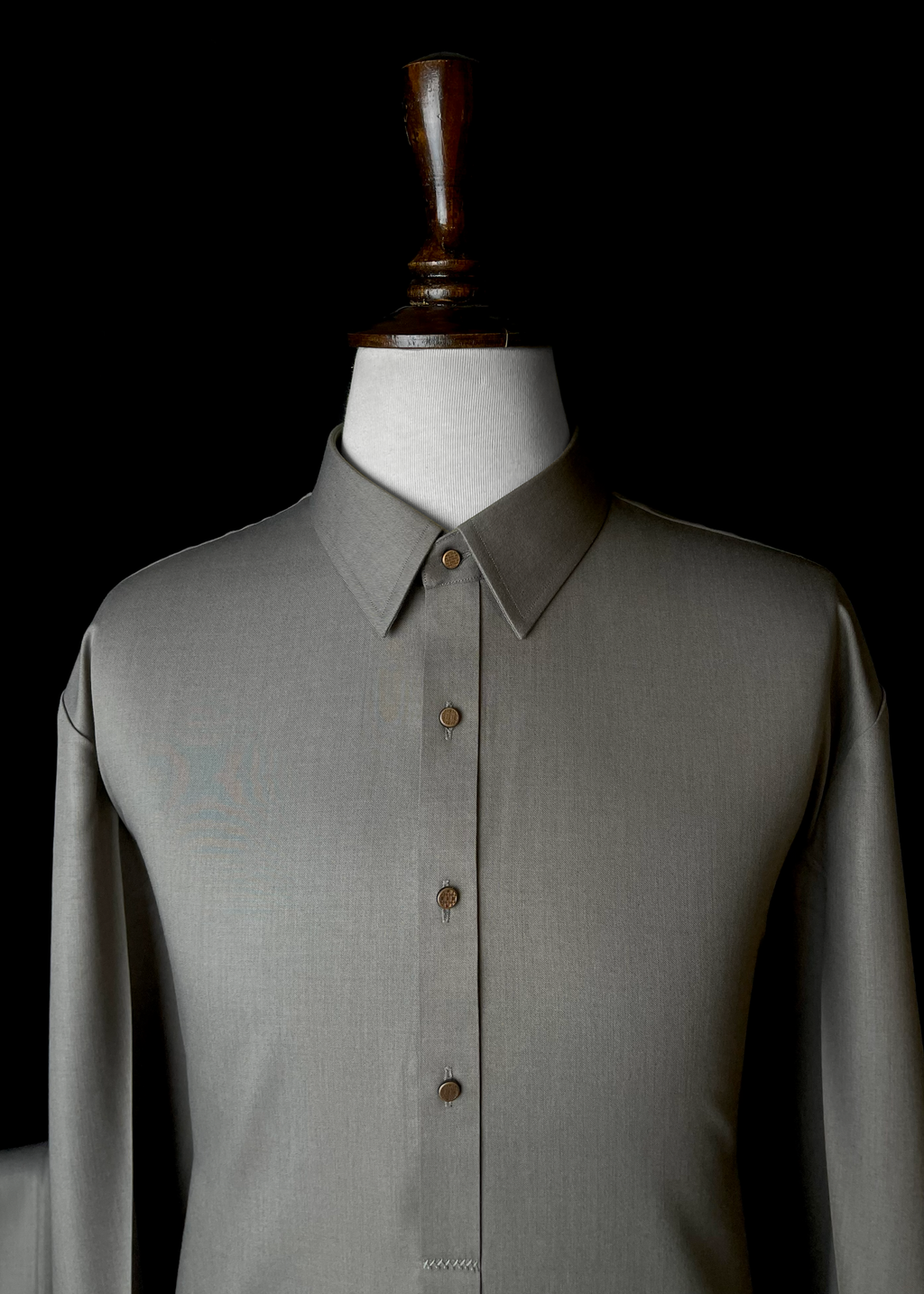 Soft Ash Grey Shalwar Kameez In Suiting Fabric (Winter Collection)