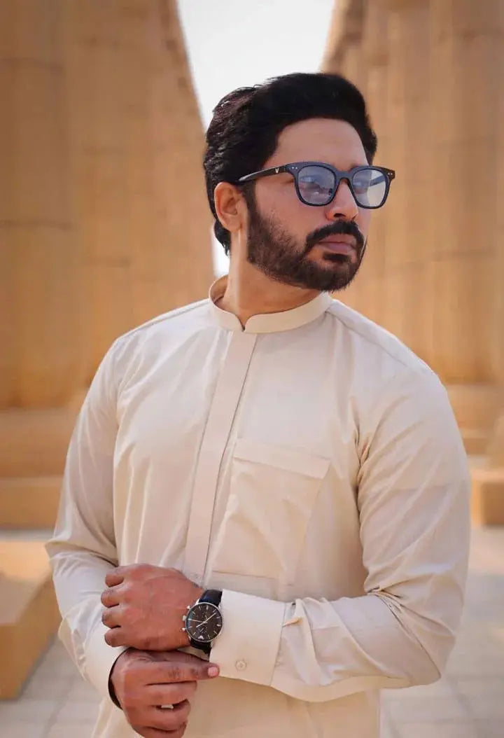 Boski (Wash & Wear) Kameez Shalwar AI-309 - Sprucity