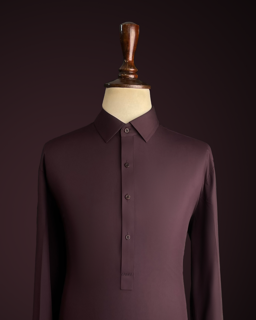 Deep Plum Purple Wash & Wear Shalwar Kameez
