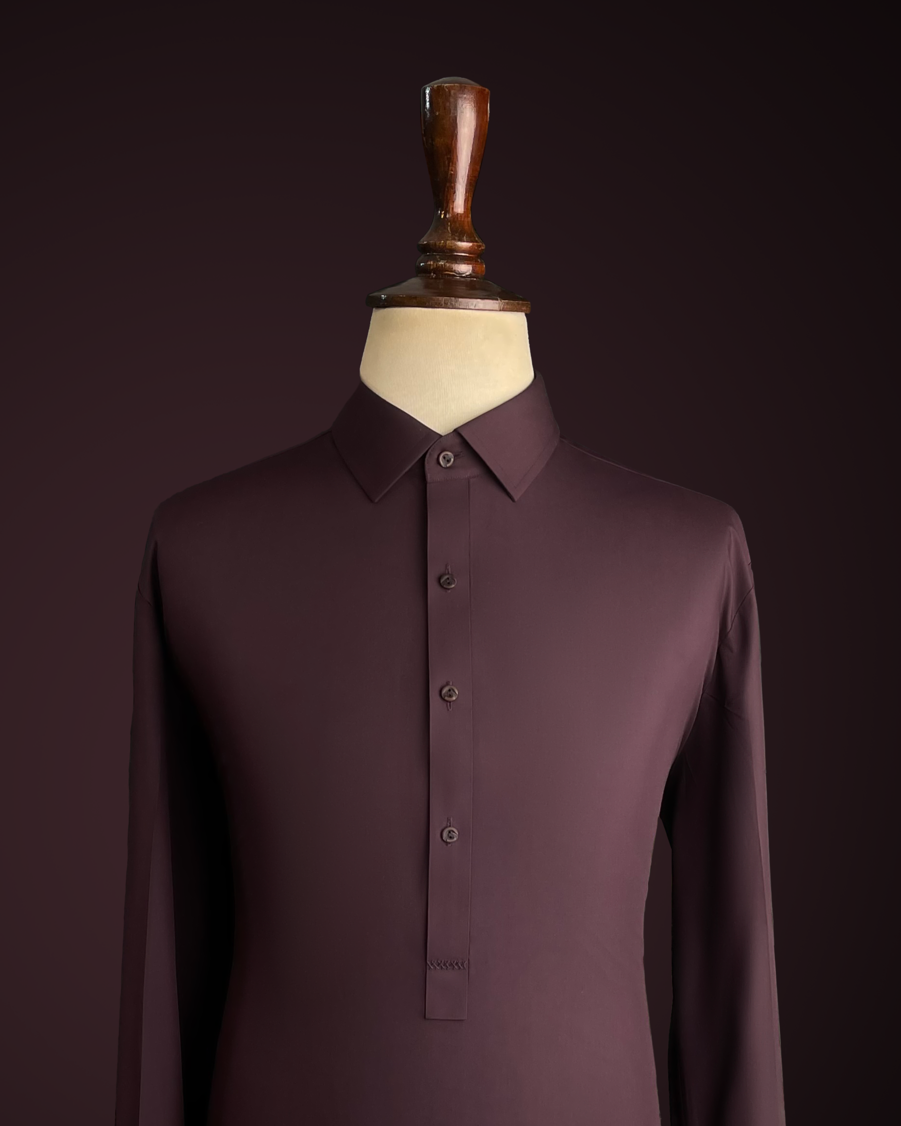 Deep Plum Purple Wash & Wear Shalwar Kameez