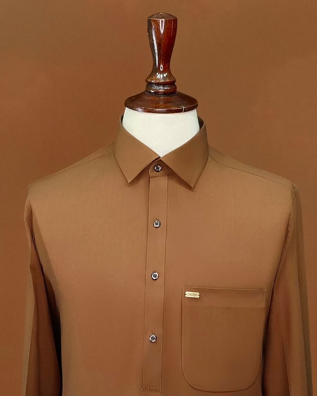 Deep Tan Shalwar Kameez - Sprucity