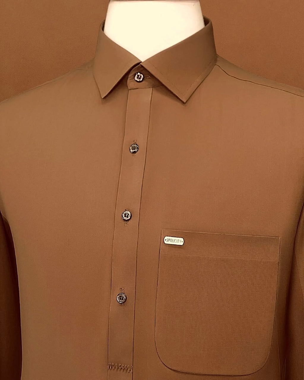 Deep Tan Shalwar Kameez - Sprucity