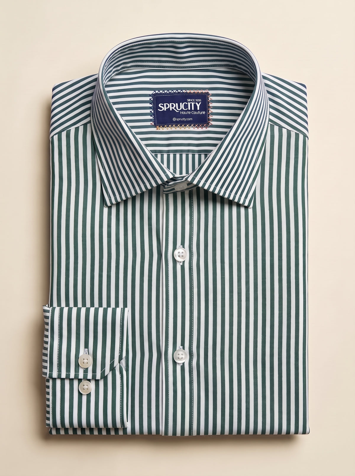 Green & White Stripe Shirt