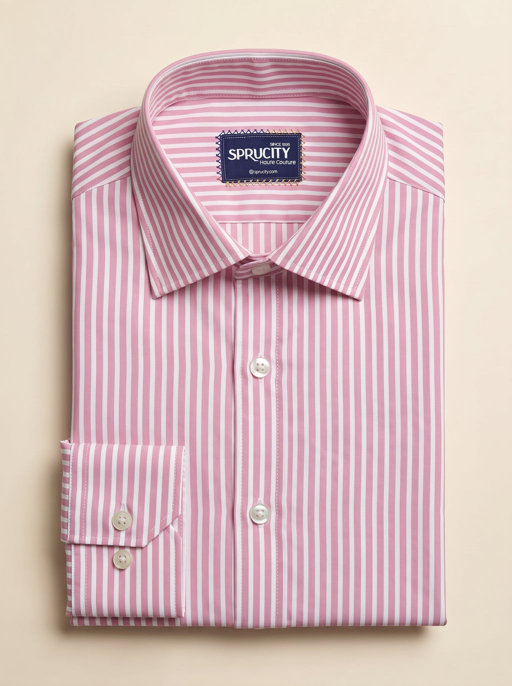 Blush Pink & White Striped Shirt
