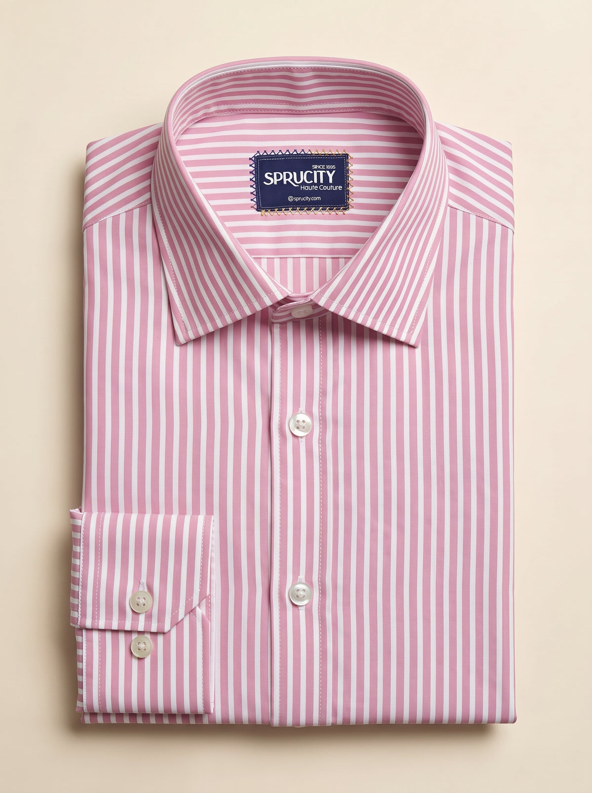Blush Pink & White Striped Shirt