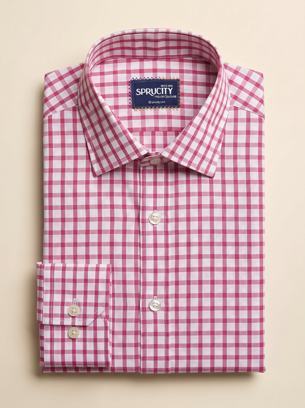 Rose Pink & White Check Shirt