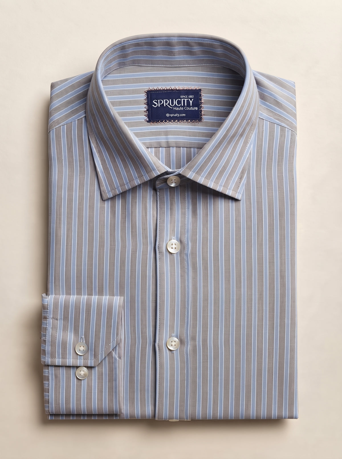 Grey & Blue Stripe Shirt
