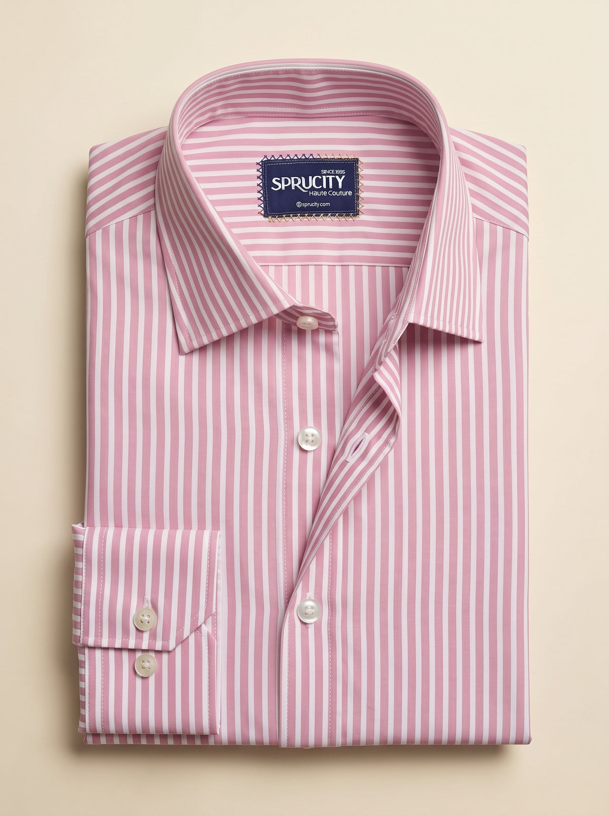 Blush Pink & White Striped Shirt