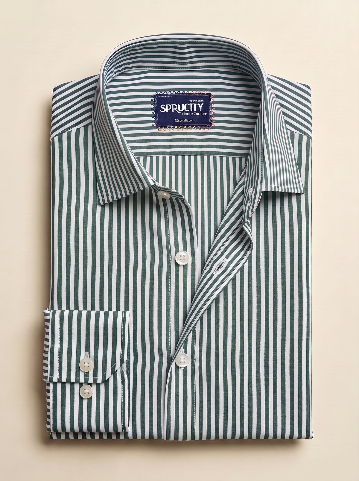 Green & White Stripe Shirt