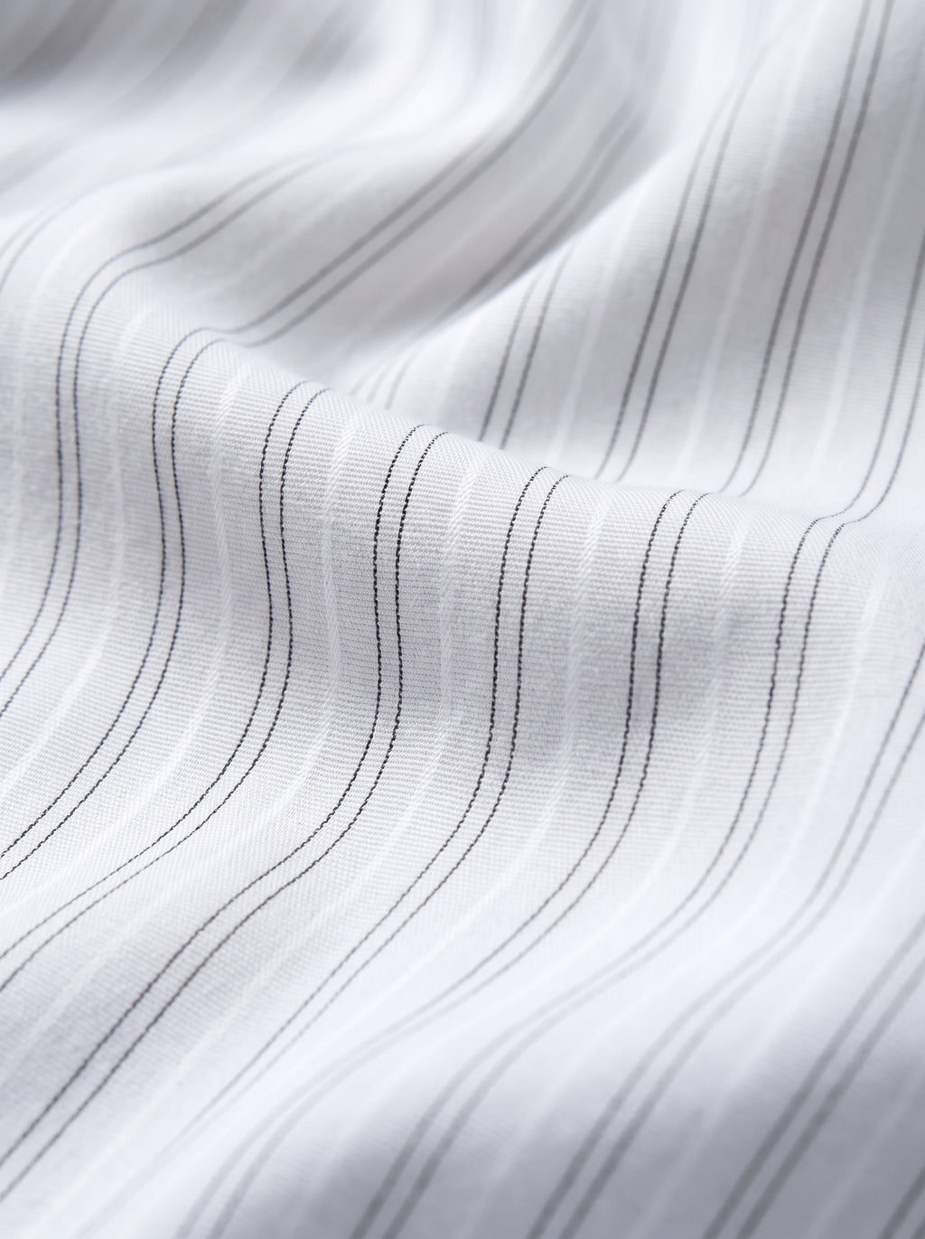 White & Burgundy Double Micro-Zigzag Stripe Shirt