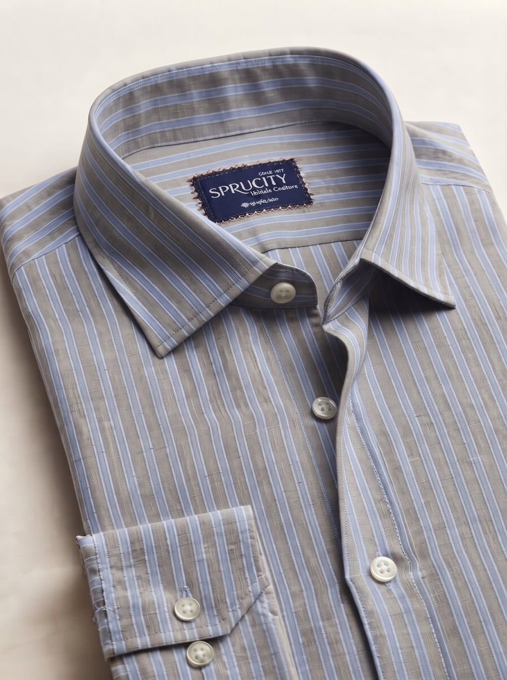 Grey & Blue Stripe Shirt