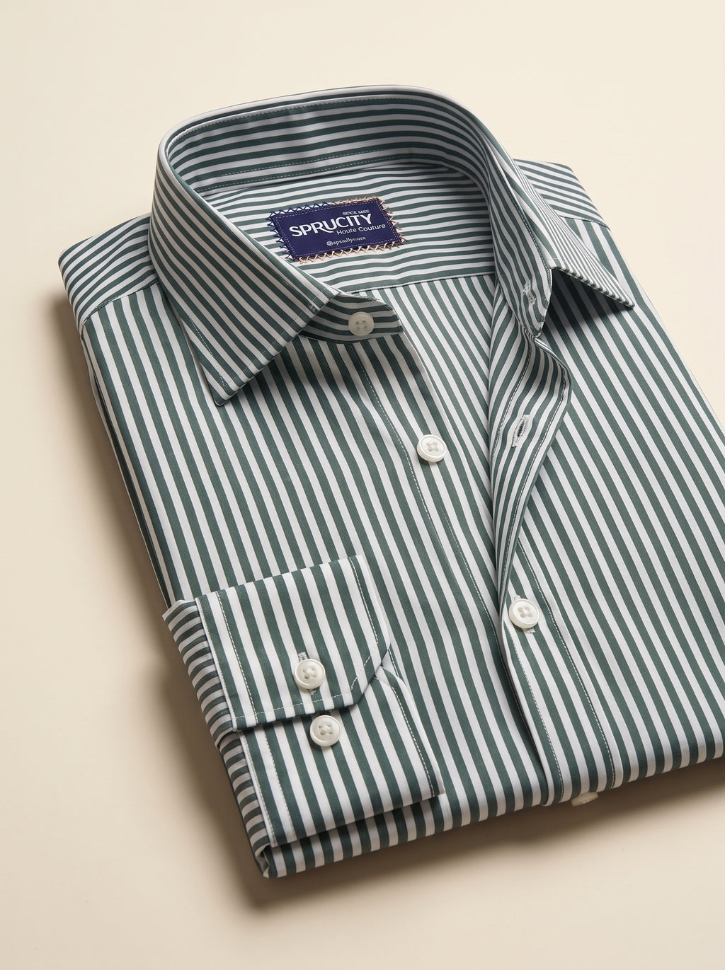 Green & White Stripe Shirt