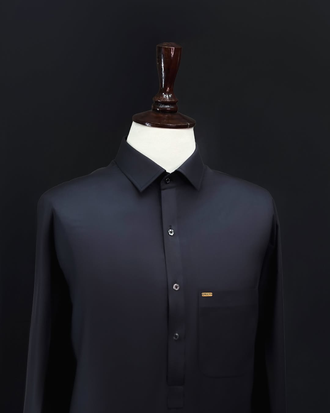 Deep Black Shalwar Kameez - Sprucity