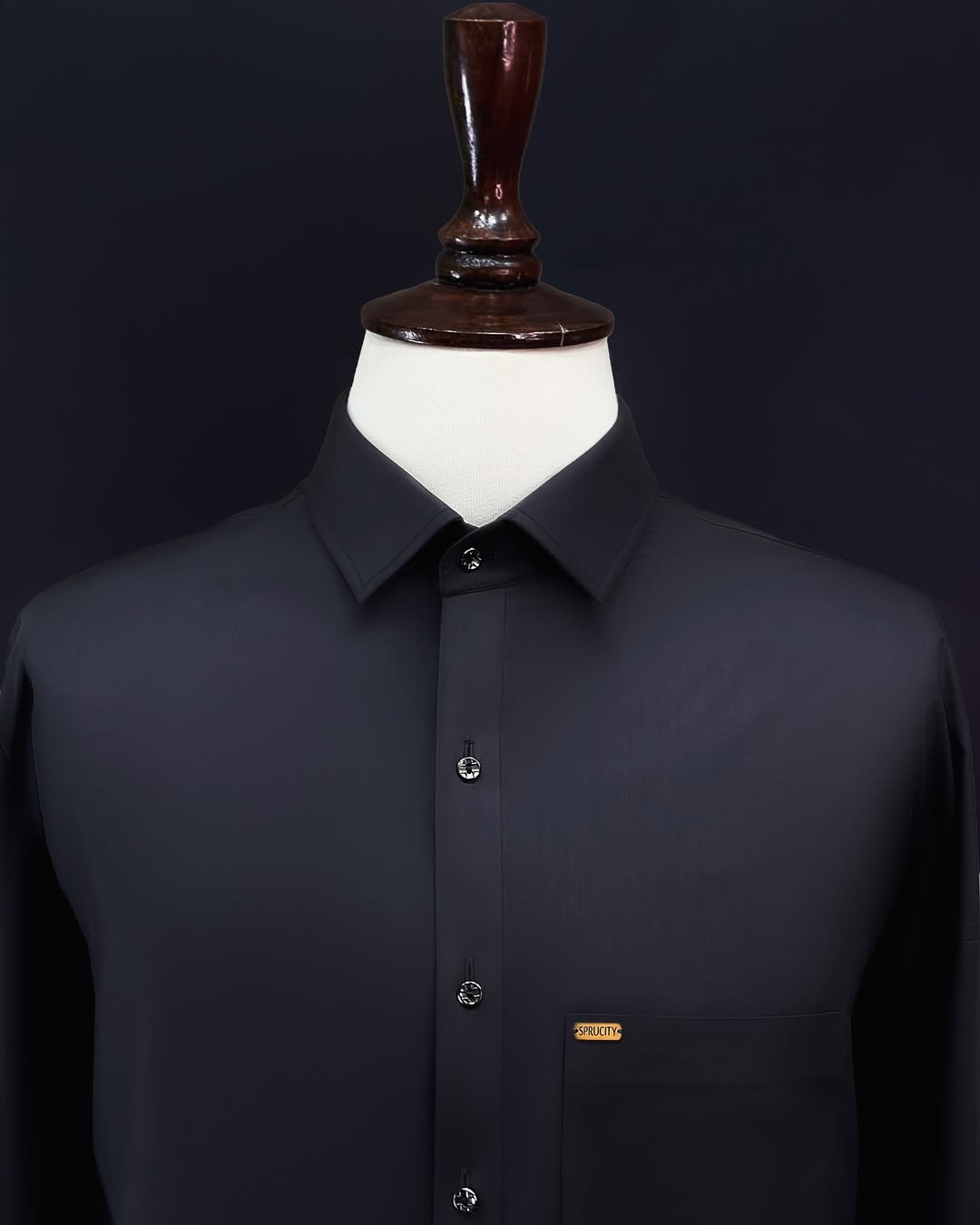 Deep Black Shalwar Kameez - Sprucity