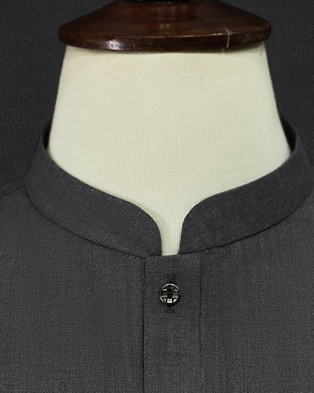 Textured Dark Grey Shalwar Kameez - Sprucity