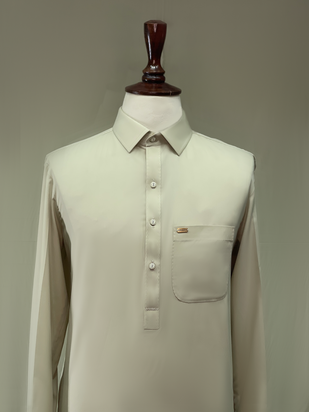 Ivory Elegance Wash & Wear Kameez Shalwar - Sprucity