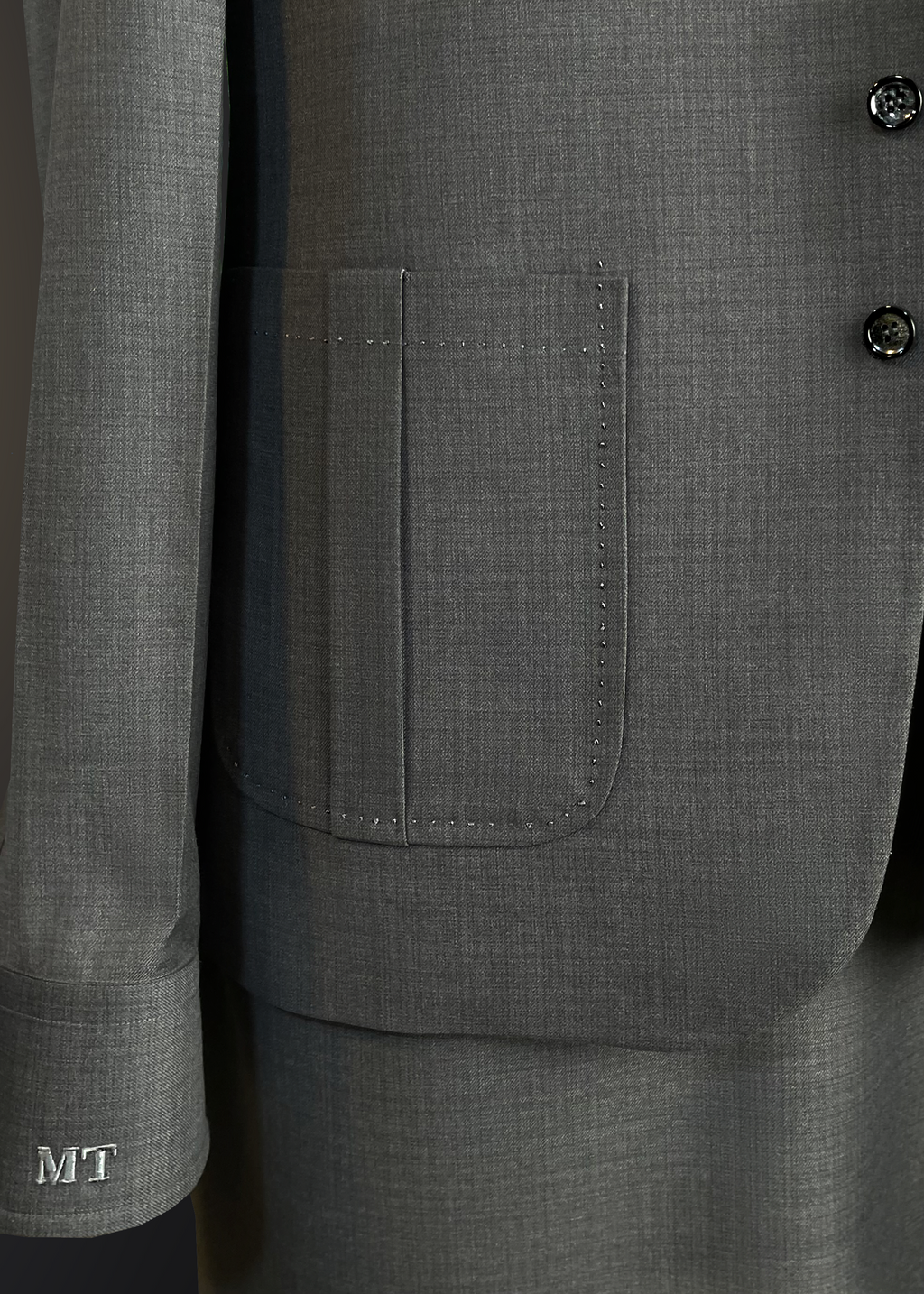 Classic Grey Textured Shalwar Kameez With Matching Waistcoat