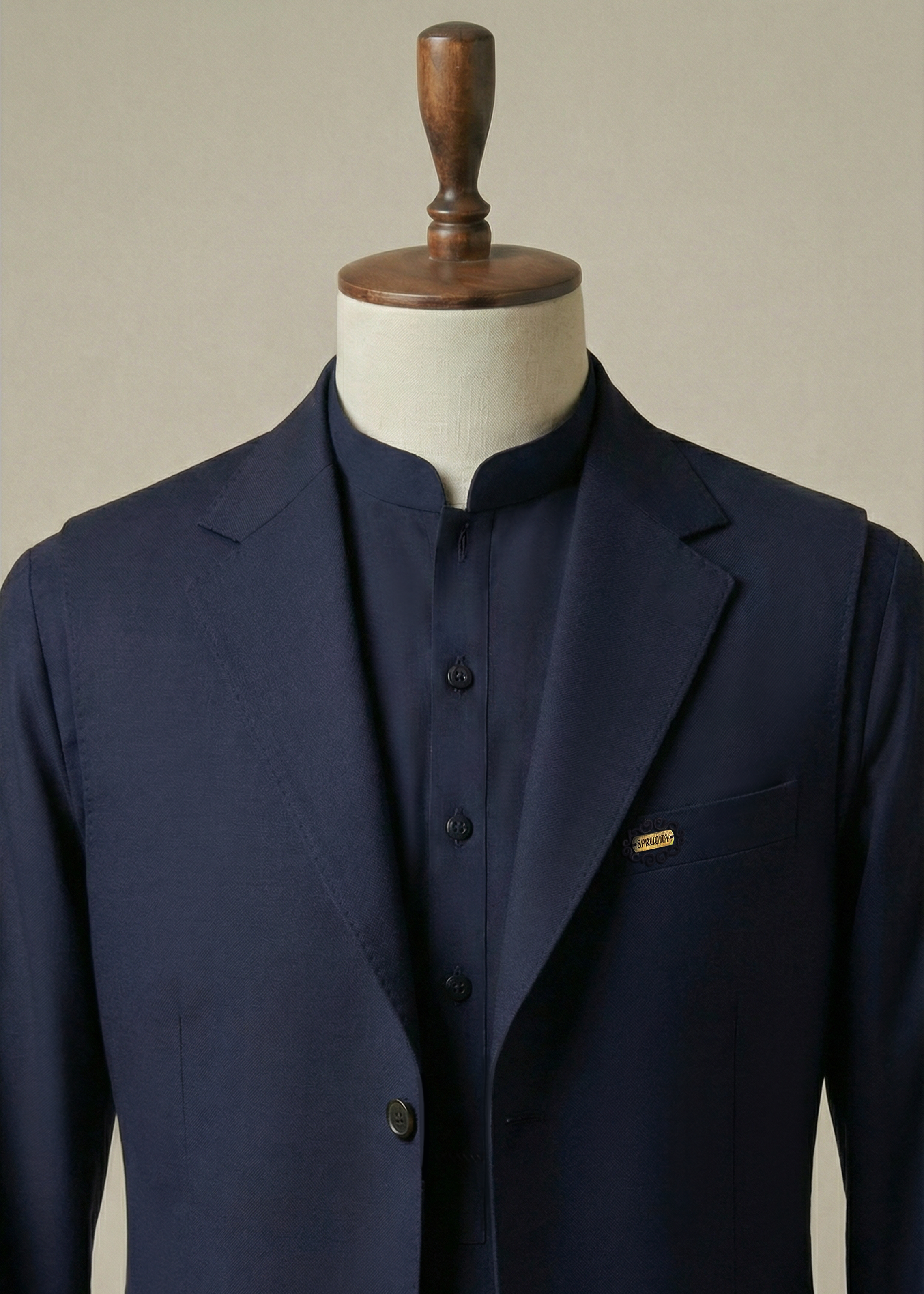 Navy Blue Shalwar Kameez With Matching Waistcoat