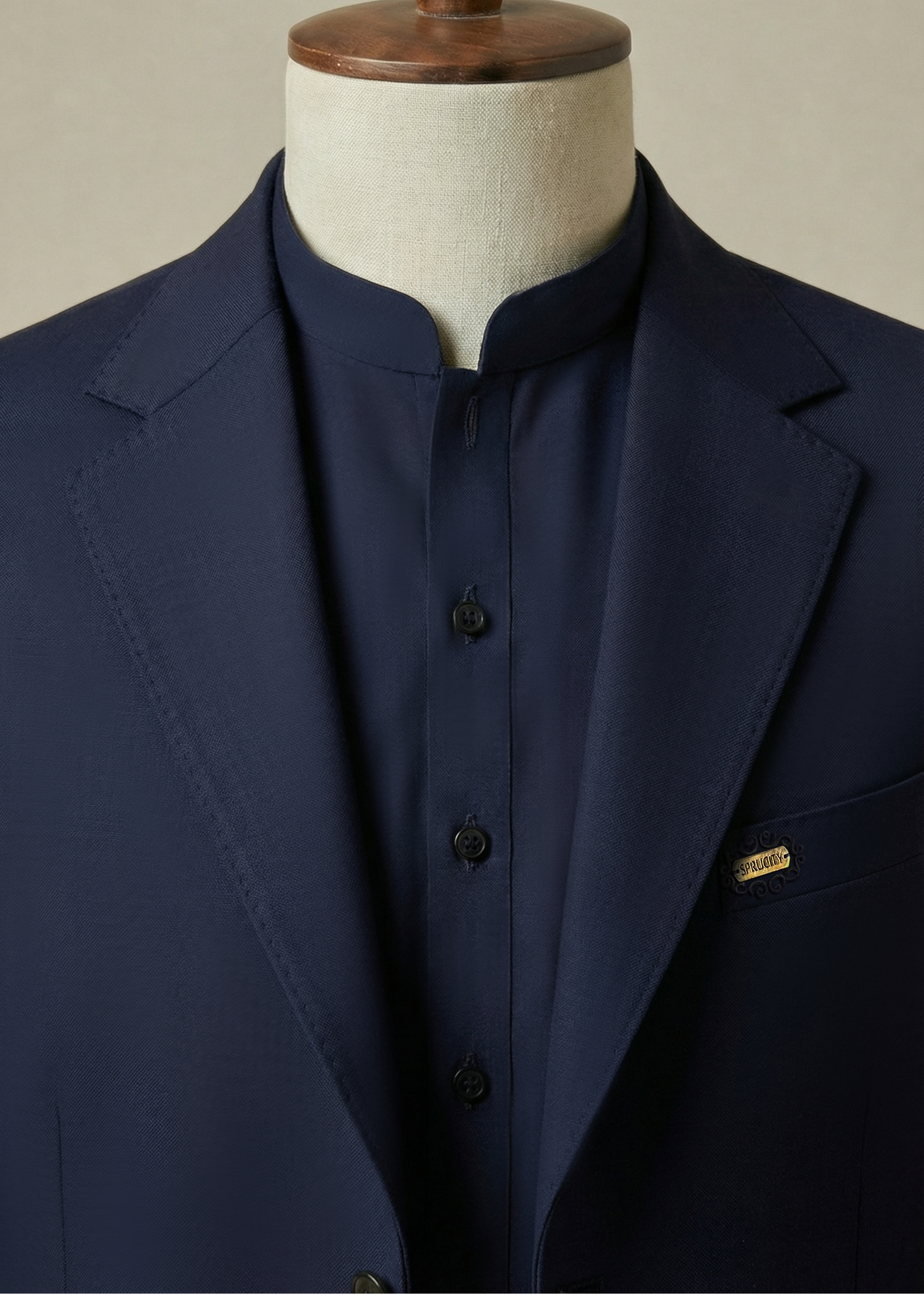 Navy Blue Shalwar Kameez With Matching Waistcoat