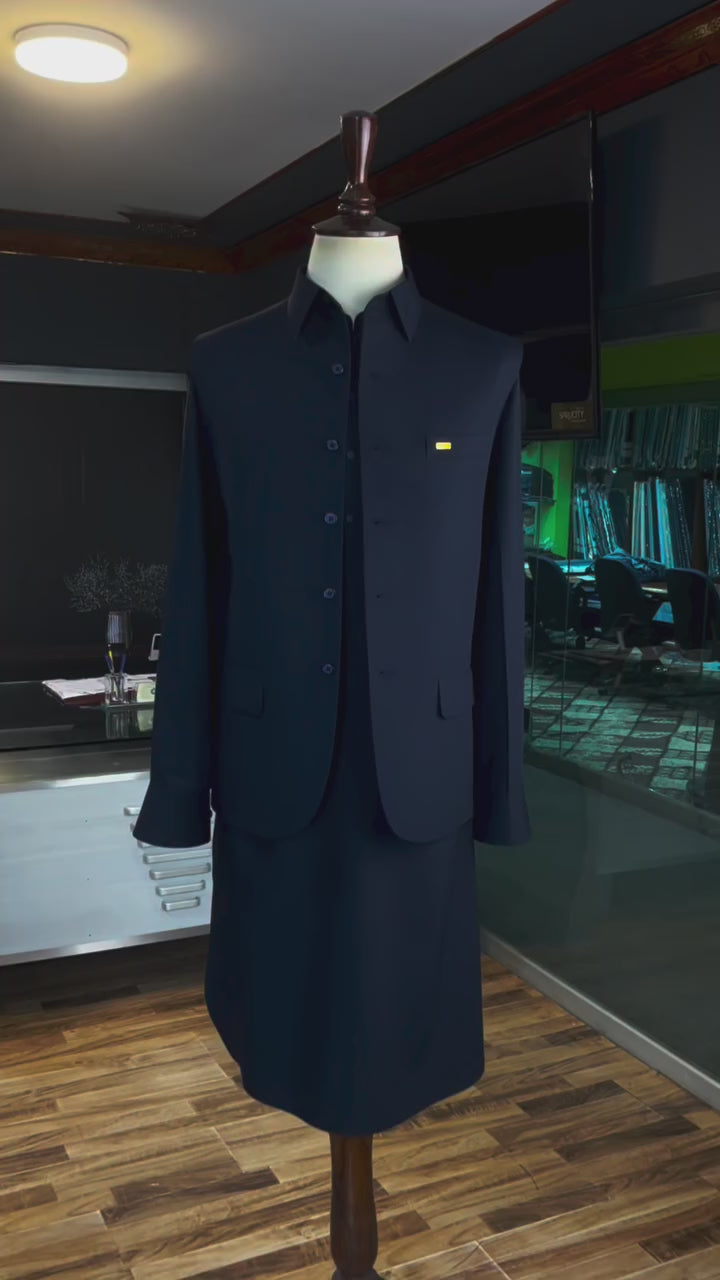 Royal Navy Shalwar Kameez with Matching Waistcoat