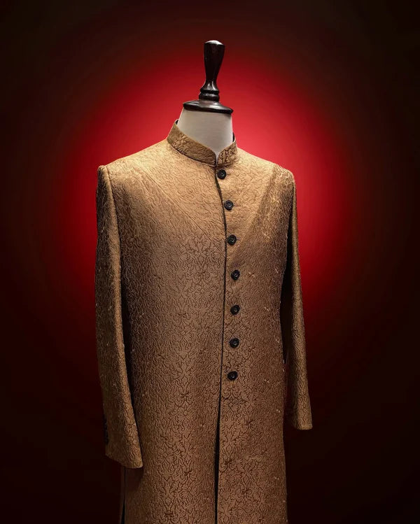 Golden & Red Sherwani Set