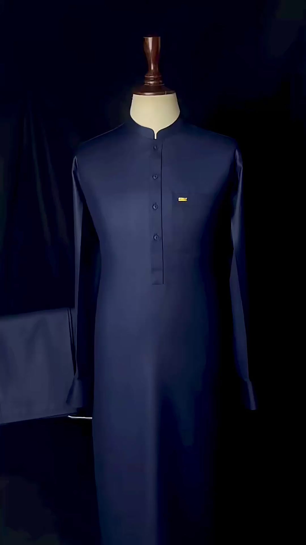 Royal Blue Shalwar Kameez In Imported Suiting Fabric (Winter Collection)