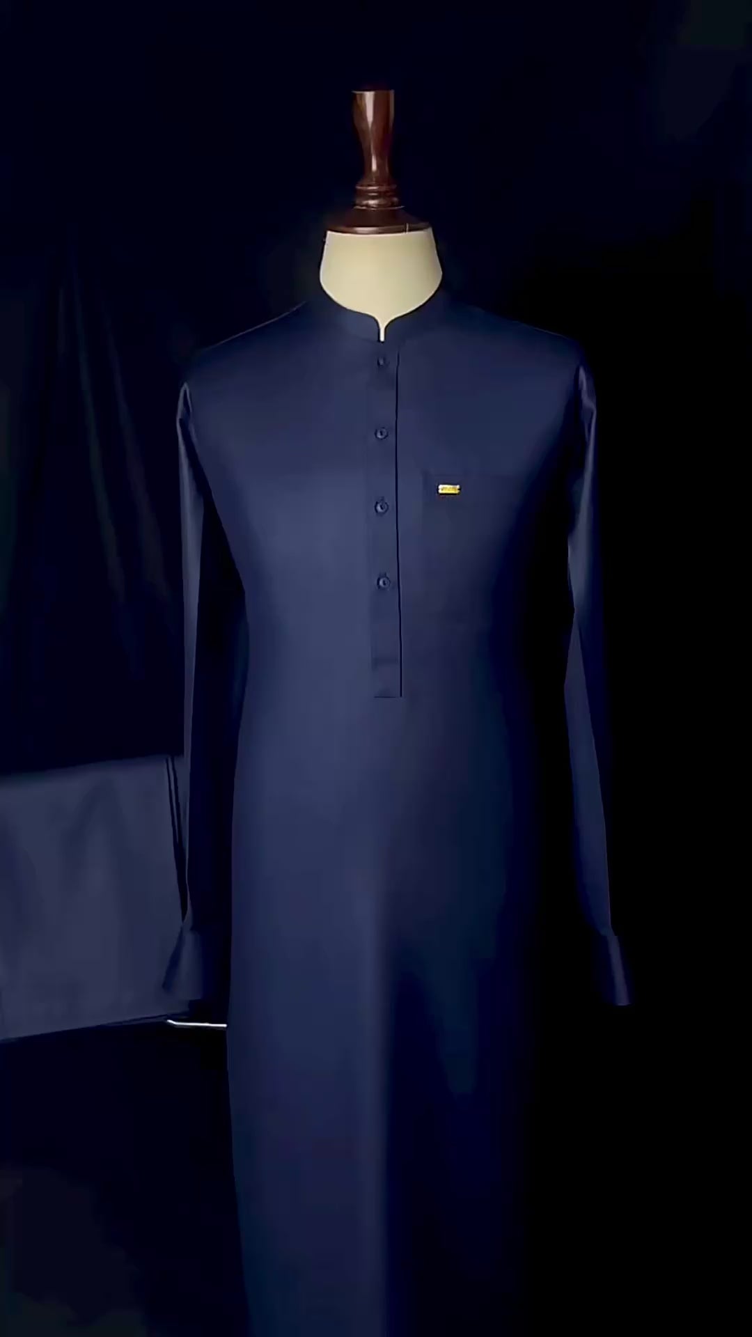 Royal Blue Shalwar Kameez In Imported Suiting Fabric (Winter Collection)
