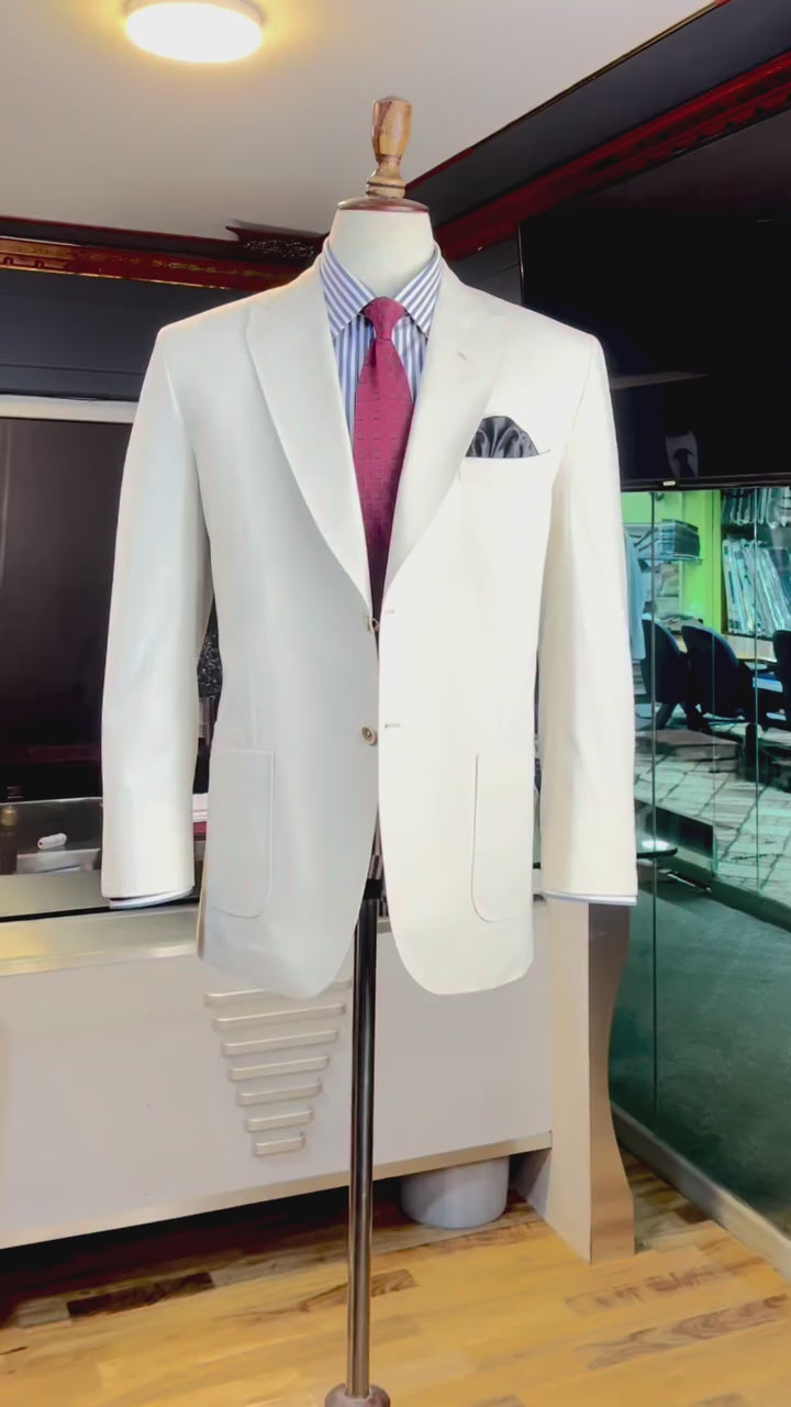 Ivory Pearl Italian 2 Piece Suit
