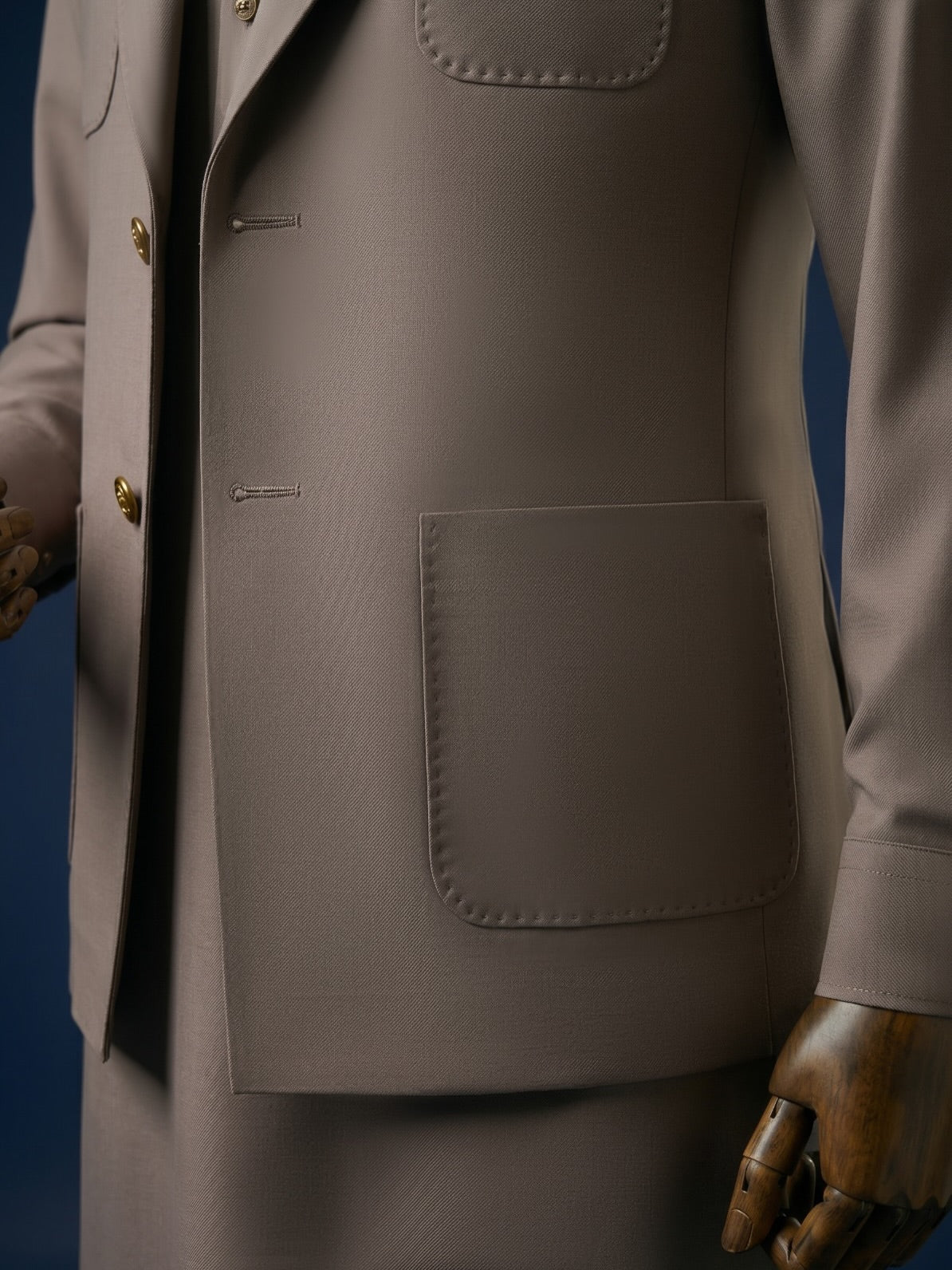 Taupe Grey Shalwar Kameez with Matching Waistcoat